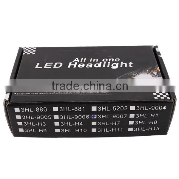 Black 20W H7 9005 9006 H8 H9 H10 H13 LED Headlight for vehicle motorcycle