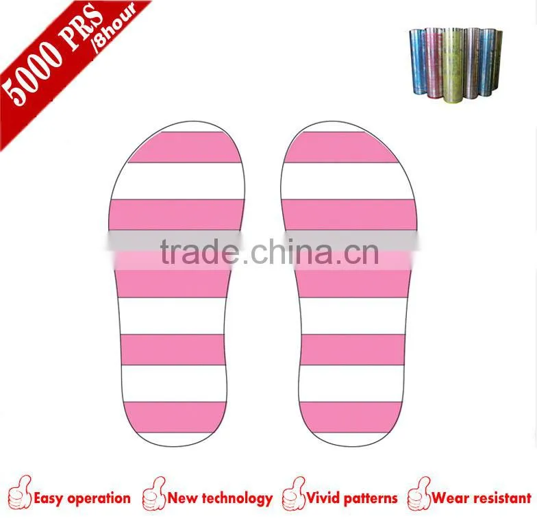 Light up ladies slipper heat transfer film