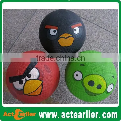 rubber playground balls with custom logo
