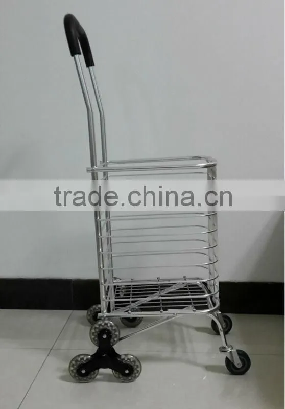 Foldable Wire Mech Shopping Cart RH-FC04 For Aluminum Foldable Stair Climb Shopping Trolley