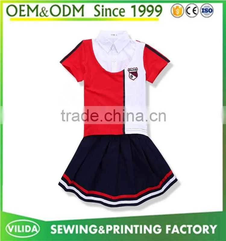 Guangzhou manufacture kindergarten uniform children's new design primary school uniform