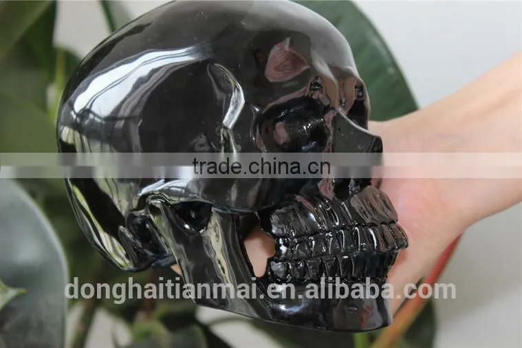 Natural Quartz Obsidian Crystal Alien Skull