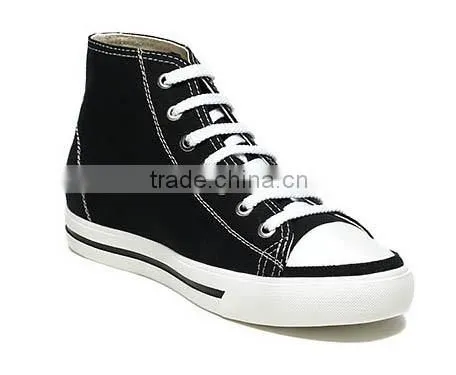High quality man high cut canvas running sport elevator shoes