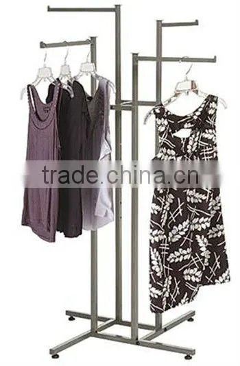 4 way display rack / 4 way garment racks / 4 tier rack HSX-S226