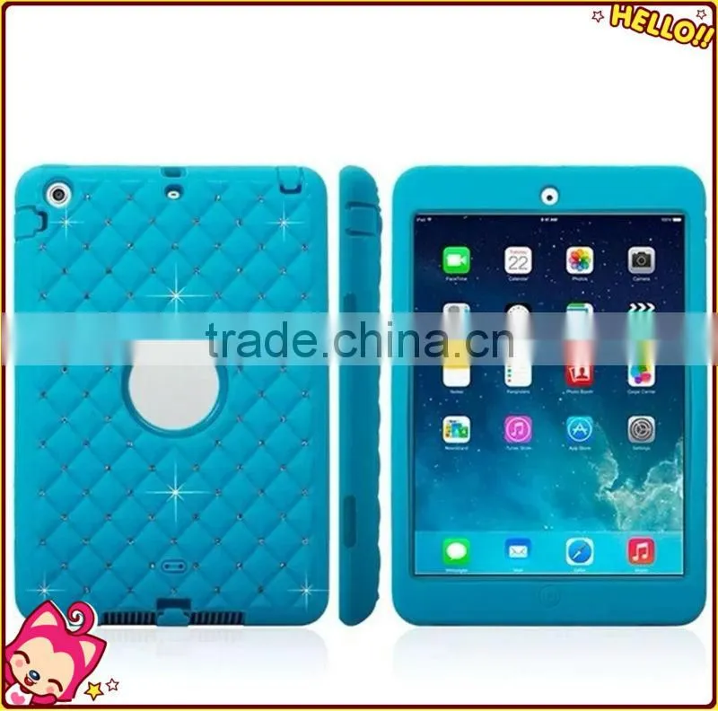 Wholesale silicone glitter diamante case for ipad mini