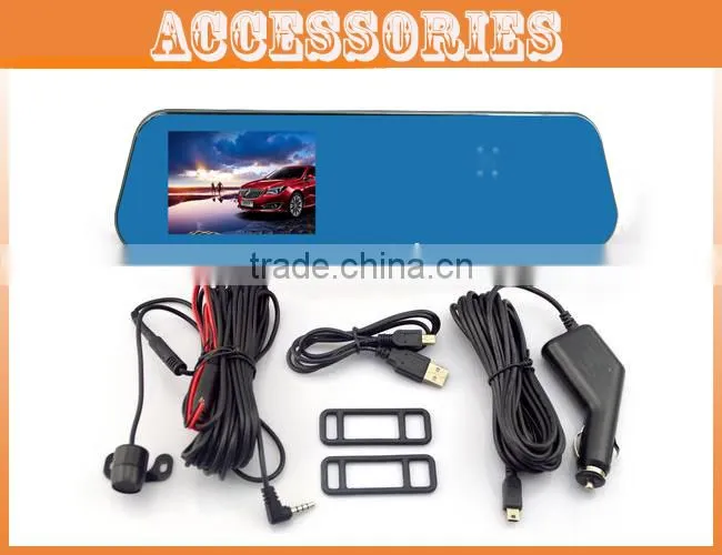 HD GPS tracking with three cameras car rearview camera