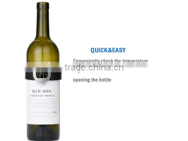 LCD Electron Red Wine Bottle Digital Thermometer Temperature Meter / Digital red wine bottle thermometer