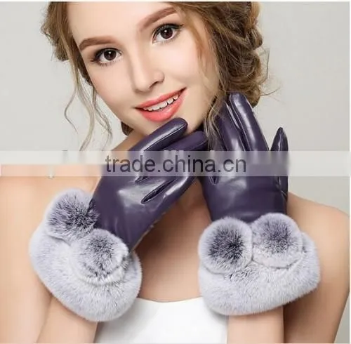 2016 Best Price Women Gloves Pink Black Women Gloves