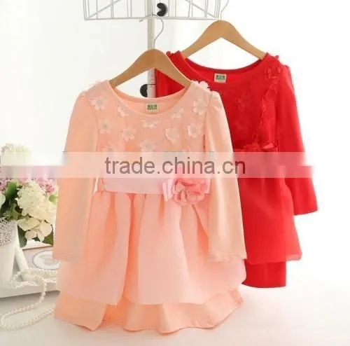 2016 wholesale kids beautiful model dresses cotton dress summer dresses for kids