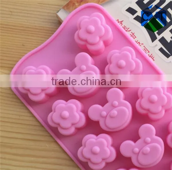 CTBED-083 Silicone Cake mould mold bear clubs chocolate cookie ice tray mold handmade soap mold