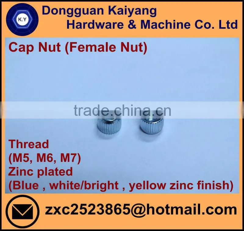 Male Nut/ Dowel Pin (for Furniture) with Bright(White)/Blue/Yellow Zinc Plated; M5, M6, M7