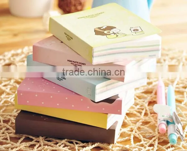 Custom Korean Style Mini Notebook Thick Journey Diary Book