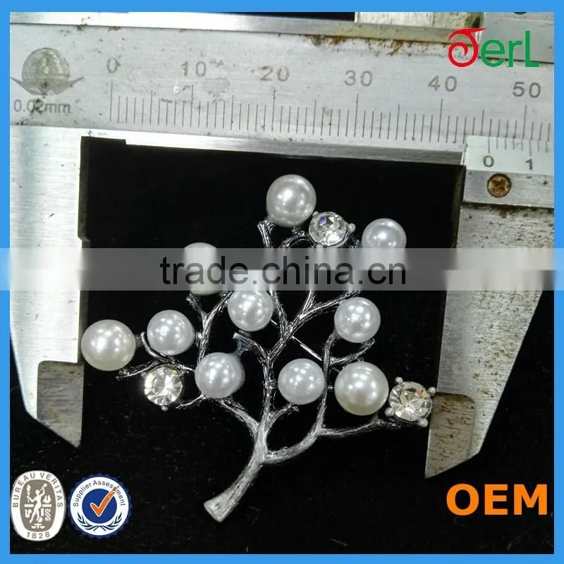Manufacturer Wholesale Leaf Shape Wedding Rhinestone brooch