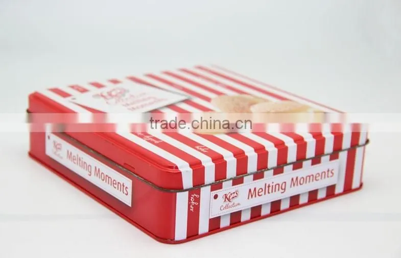 Square Cookie Tin Can Customized Design