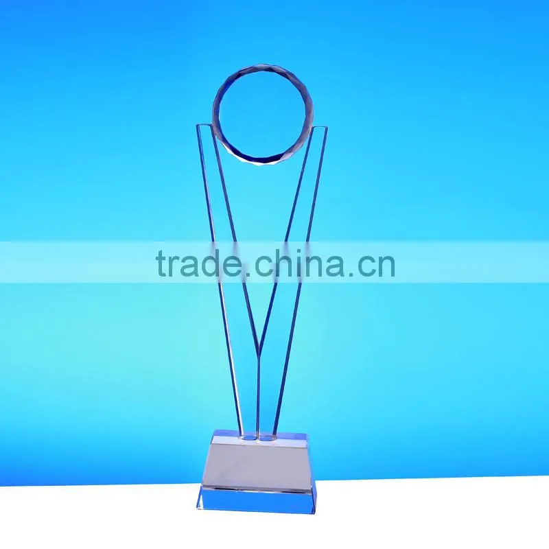 2015 Basketball Glass Crystal Trophy Wholesale