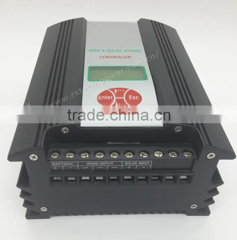 600W PWM wind solar hybrid controller with LCD display, max 900w charge controller, for max 300w solar panel and 900w windmill