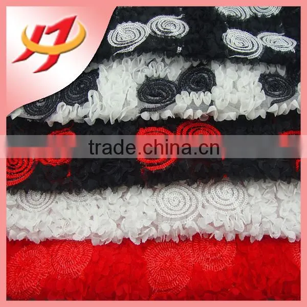 Newly polyester satin rosette fabric for wedding carpet decoration wholesale