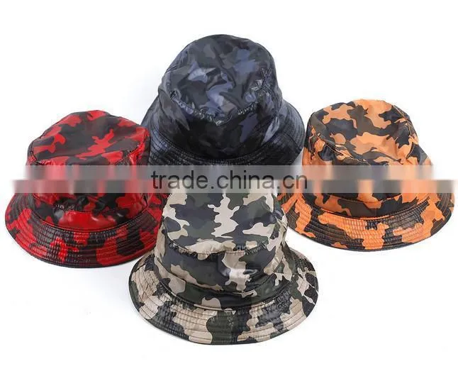 funny outdoor camo bucket hat for sale 100% polyester waterproof custom camouflage bucket hats