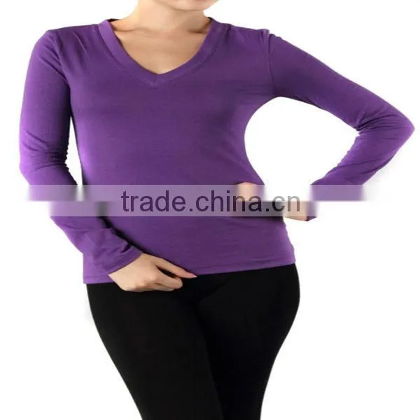 Womens V-Neck plain T-Shirts