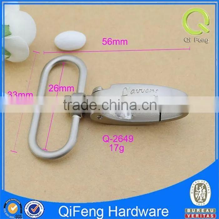 Q-2649 snap hook for handbag dog leash hook bag parts