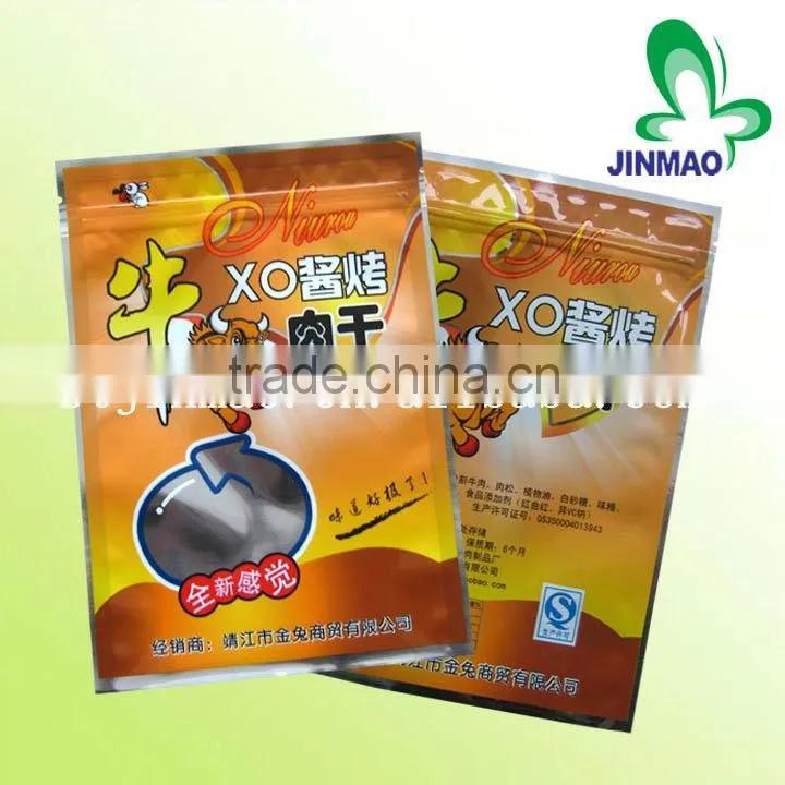 Aluminum foil zipper seal snacks bag