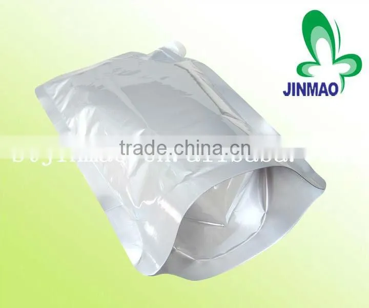 Liquid packaging plastic pouch with nozzle