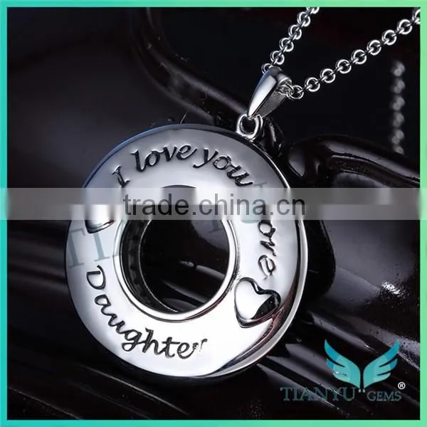 925 Sterling Silver Round Pendants Charms Necklace Jewelry