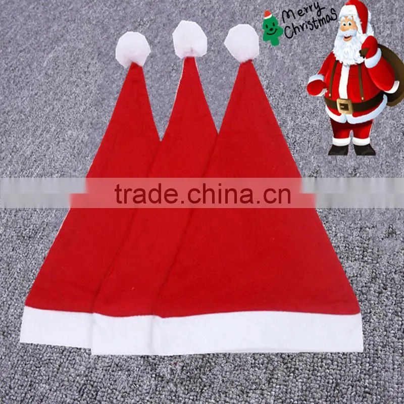 Hot sale 28*35cm size non-woven fabric christmas hats for adults