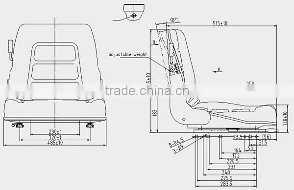 heli forklift parts forklift seat with semi suspension(YY1)