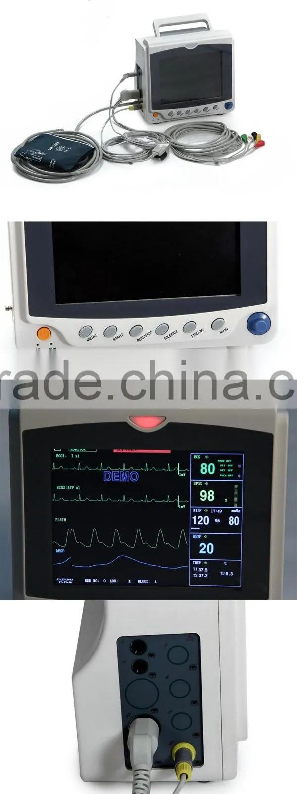Hot Selling Computer style Portable 8.4 inch Patient Monitor multi parameter ECG, NIBP, SPO2, PR