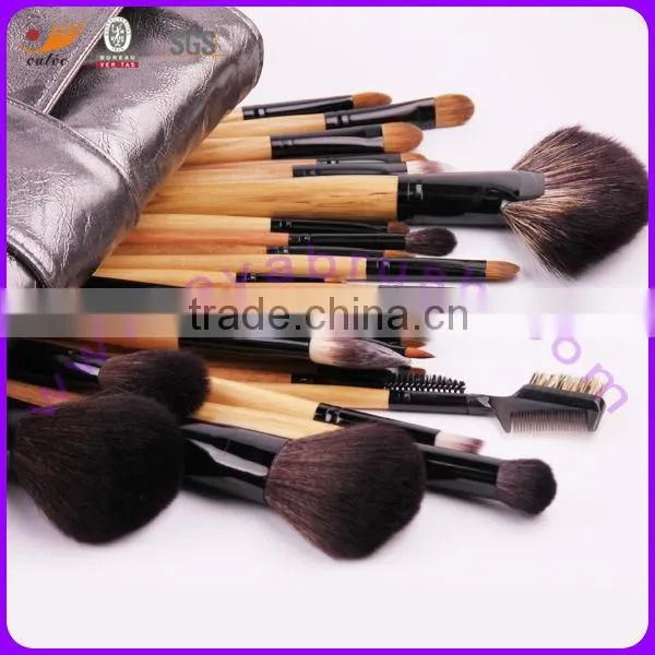 Natural Hair Brush Set with 28pcs Makeup Brushes