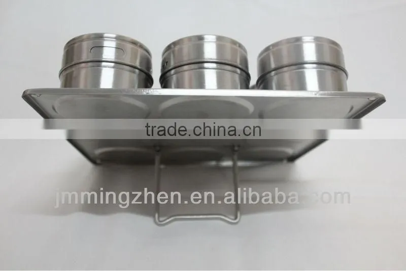 10pcs magnetic spice jar set with stand