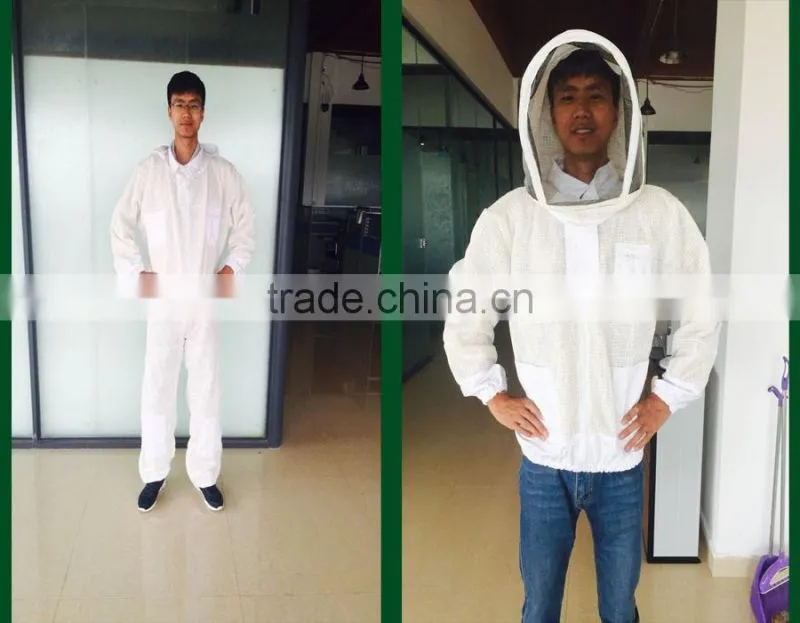 2017 Cotton Fancing Veil bee suits Honey protection Jumpsuit clothingsHigh Quality Ultra Breeze Ventilated Beekeeping Suits
