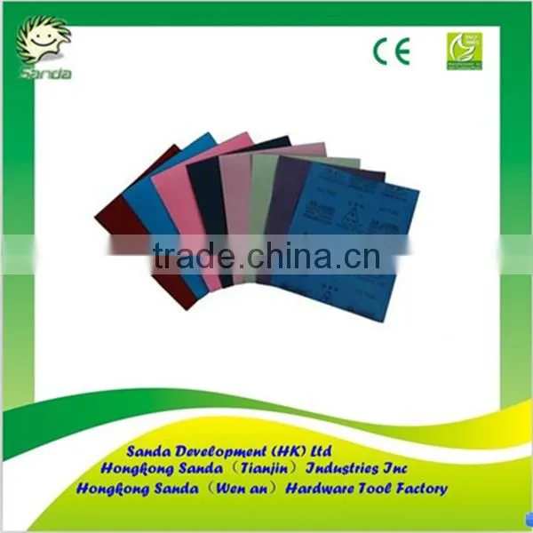 Stable and flexible abrasive paper