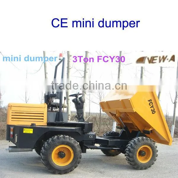 2016 hot sale 3ton 4WD FCY30 mini dumper