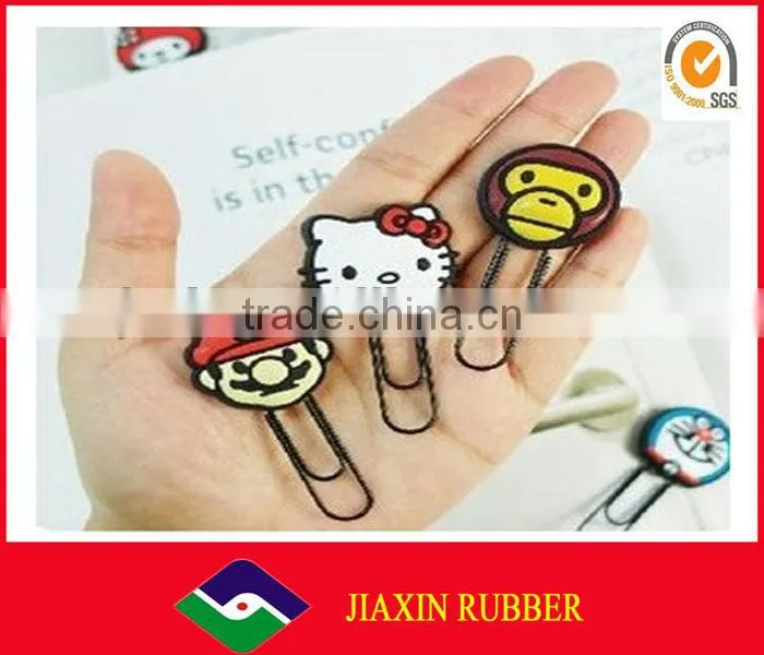 Colorful silicone/pvc bookmarks for christmas JX-10032