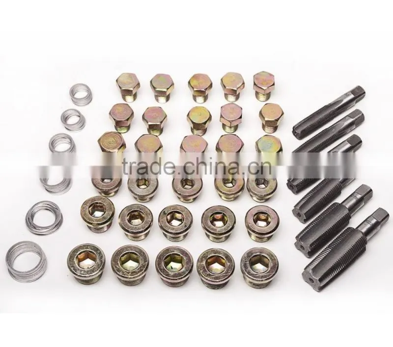 114PCS OIL PAN SUMP DRAIN PLUG THREAD GARAGE WORKSHOP RACE DRIFT REPAIR KIT