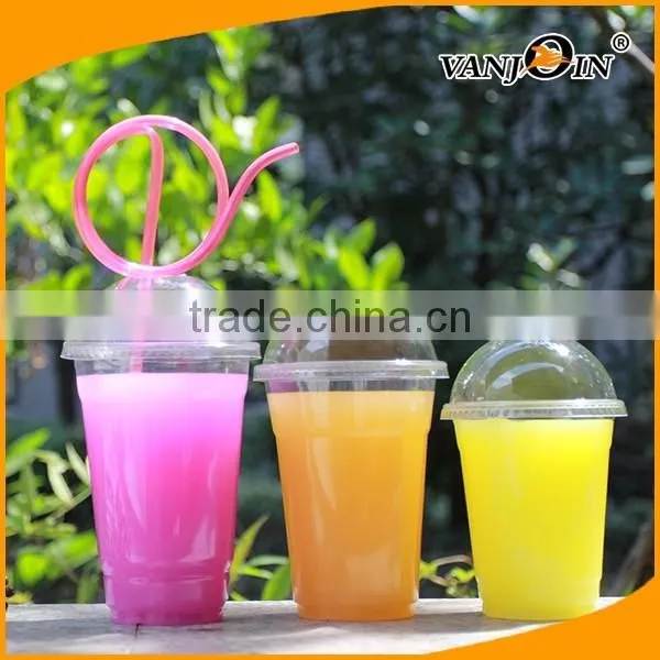New Style Plastic Clear 3 Flavor Boba Cups Iced Drink Tea Split Cup