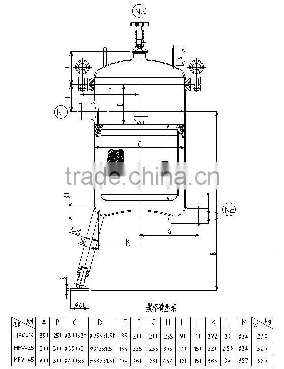 ISO9001 certification large capacity sanitary stainless steel filter with excellent quality