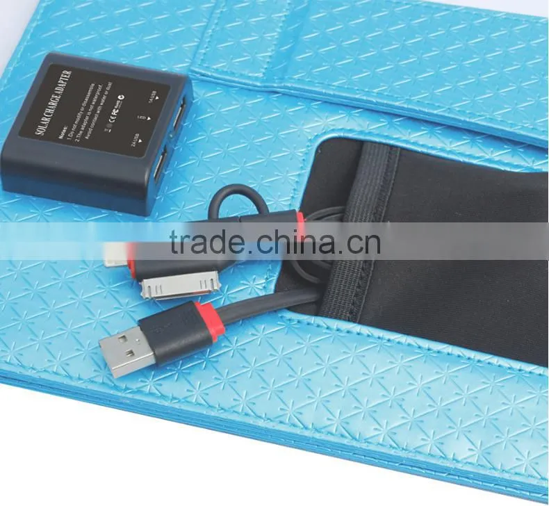 China manufacture 7w solar usb wire charging bank phone