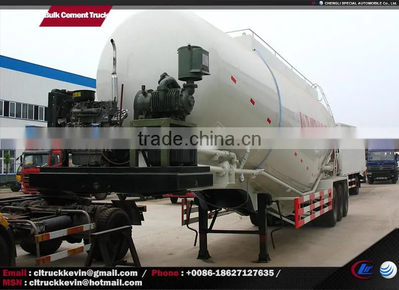 60000 liters dry powder bulk concrete tanker trailer
