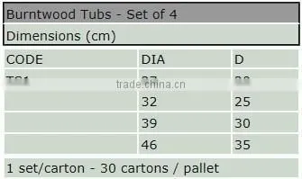 wooden barrel burntwood tub&wooden flower pot/planting pot&wooden barrels for sale