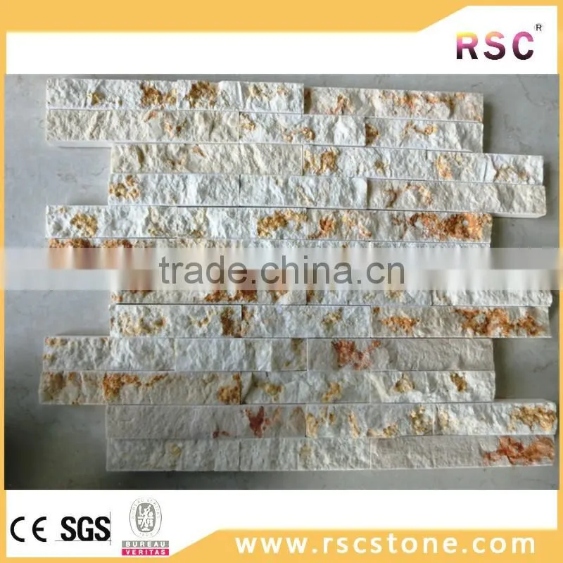 Kimpi gold cube 3d marble mosaic tile