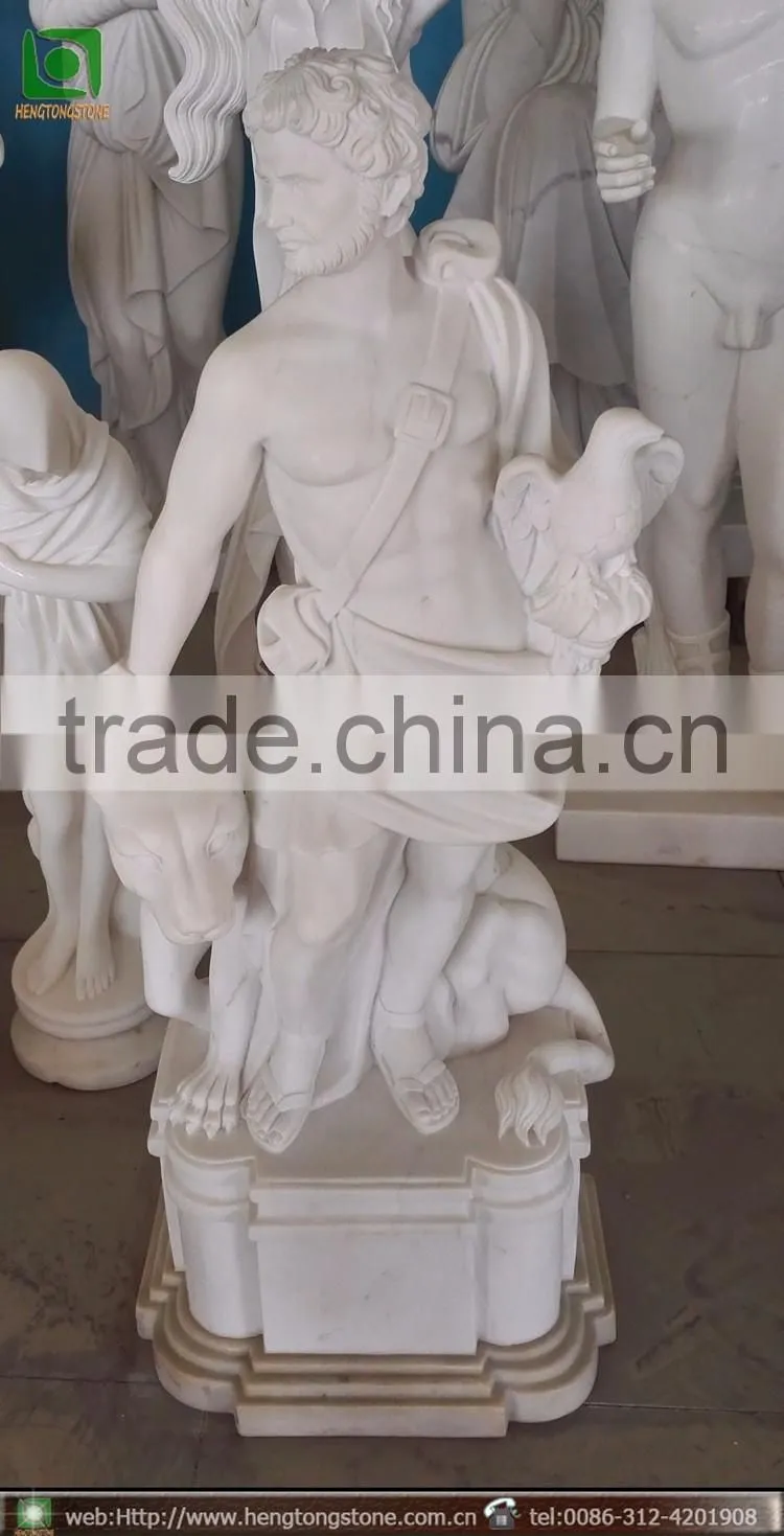 Garden Warrior With Tiger Statue