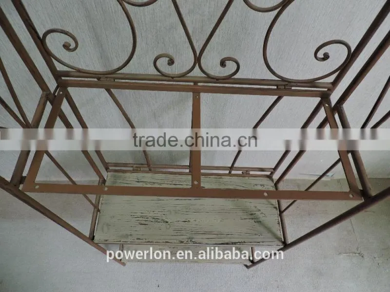 2015 New Design Antirust 3-tier wooden Folding Shelf