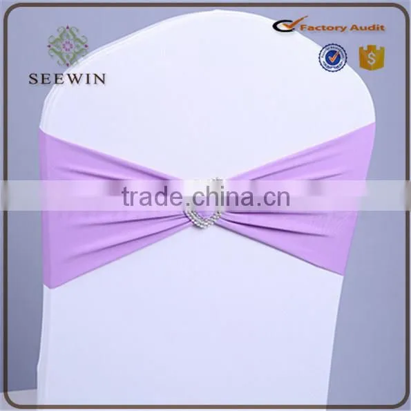 beautiful spandex chair sash with buckle for wedding deco
