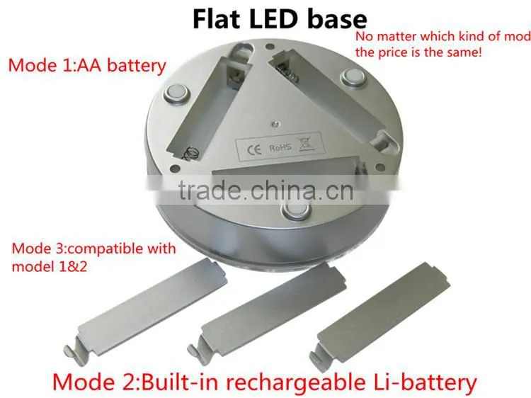 hotsales Cheap rechargeable wedding led light bases