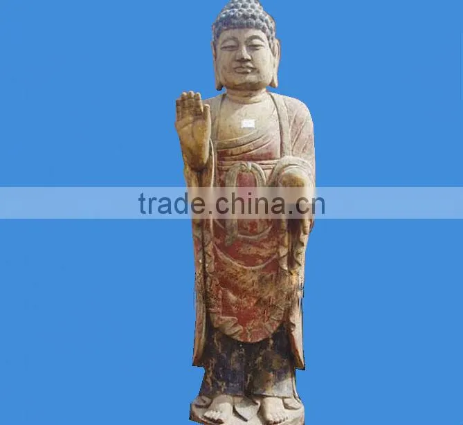 Handcarved wood antique religious statues