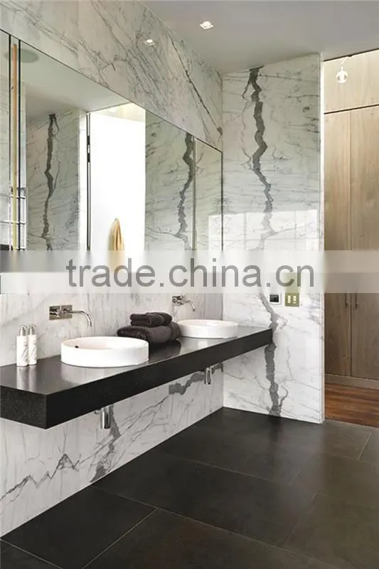 Manufactured wall designs natural stone eco-friendly white marble tile price in india