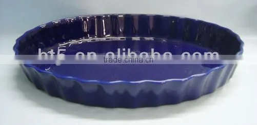 high quality 13" oval shaped ceramic baking plate